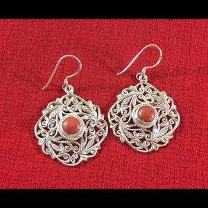 Handcrafted 925 stamped sterling silver earrings